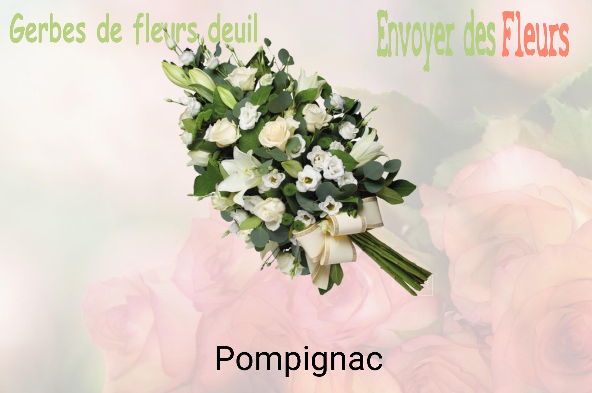 Gerbe de fleurs de deuil livrée à Pompignac